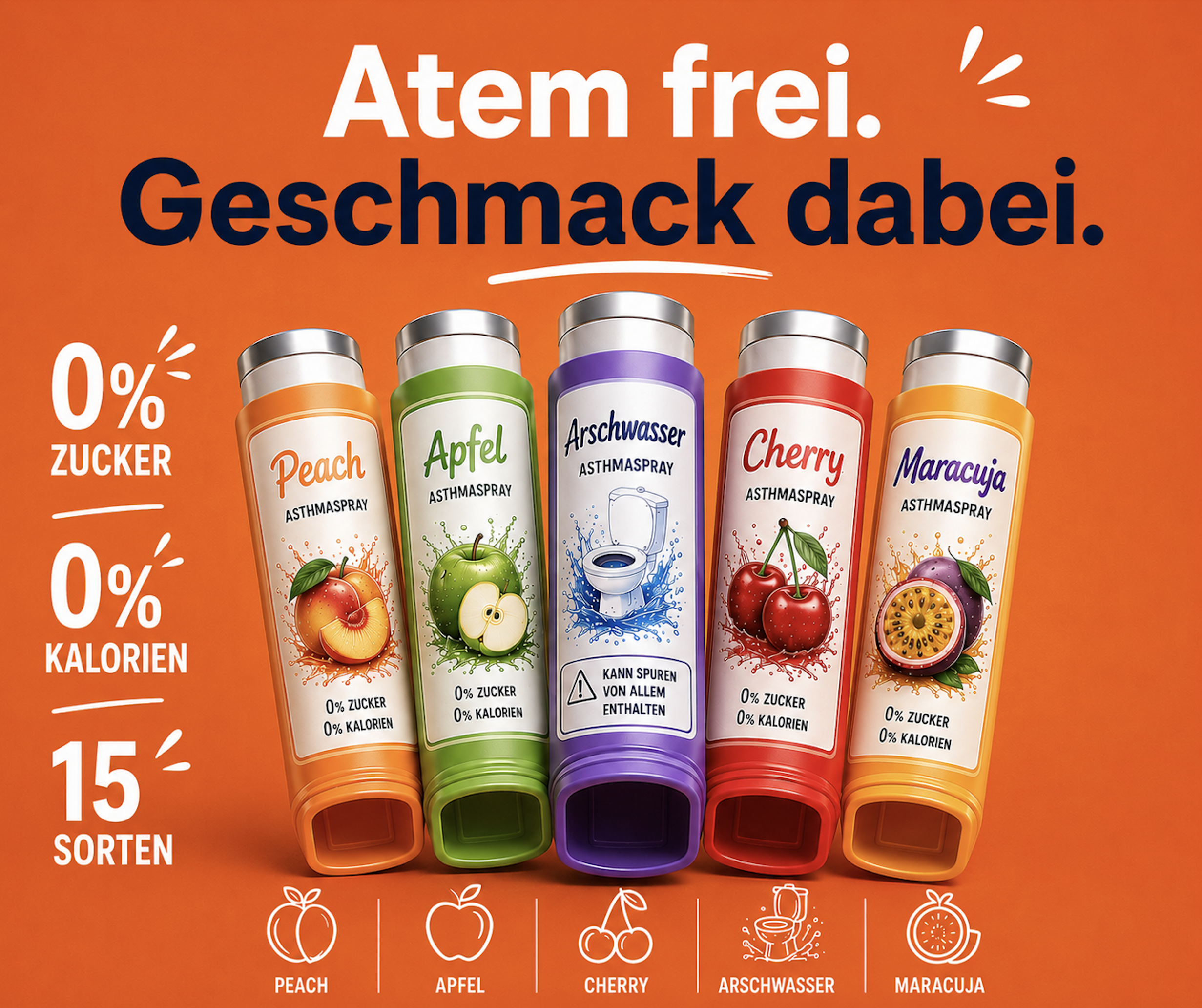 Luft frei. Geschmack dabei. — Spray mit Geschmack